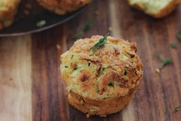 Muffins au chèvre et à la courgette au Thermomix
