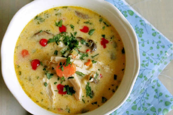 Soupe thaï au poulet au Thermomix