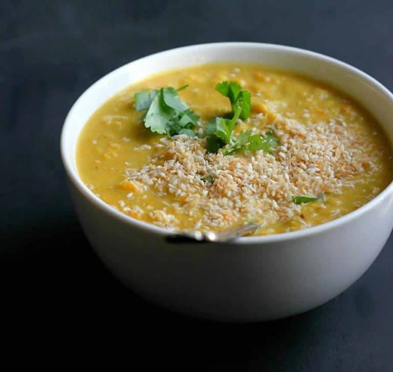 Dahl de lentilles corail et patate douce WW au Thermomix