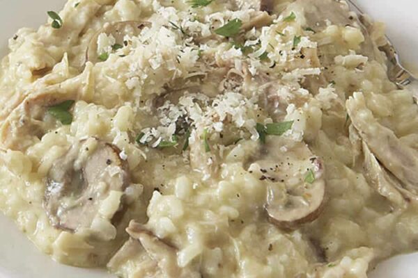 Risotto au poulet et champignons WW