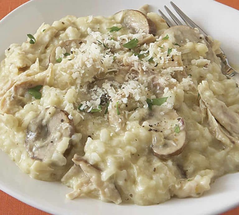 Risotto au poulet et champignons WW