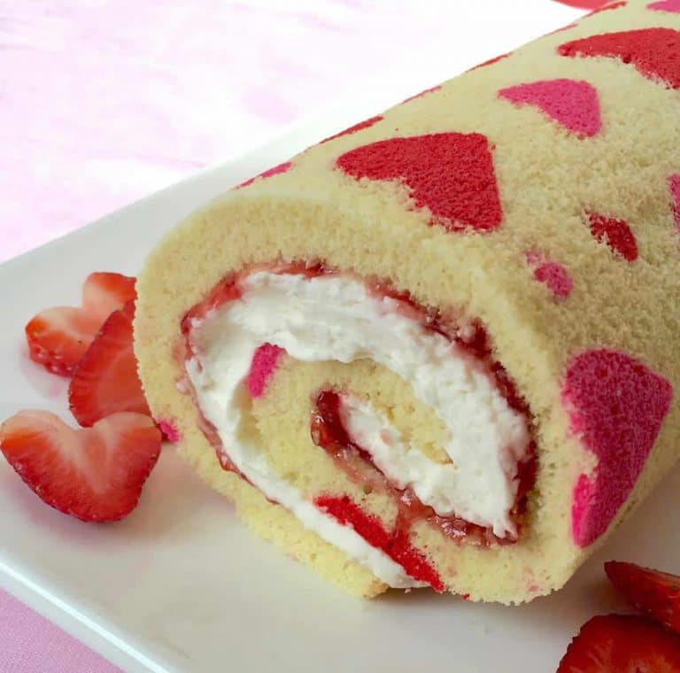Gâteau roulé de la saint valentin au Thermomix