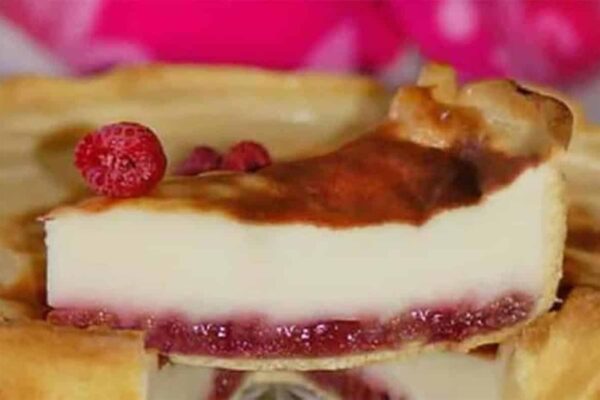 Flan pâtissier au citron et aux framboises au Thermomix