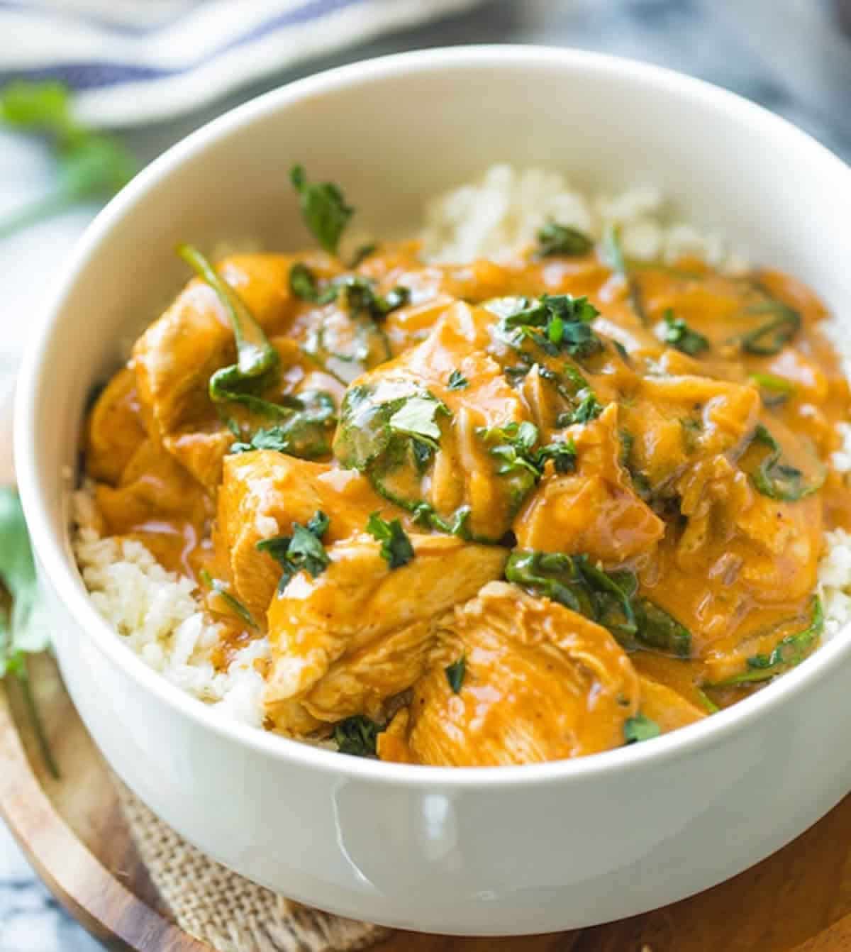 Poulet au coco et curry au Cookeo