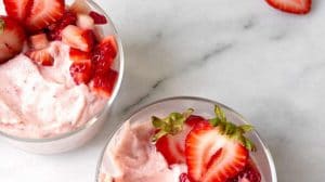 Mousse glacée aux fraises au Thermomix