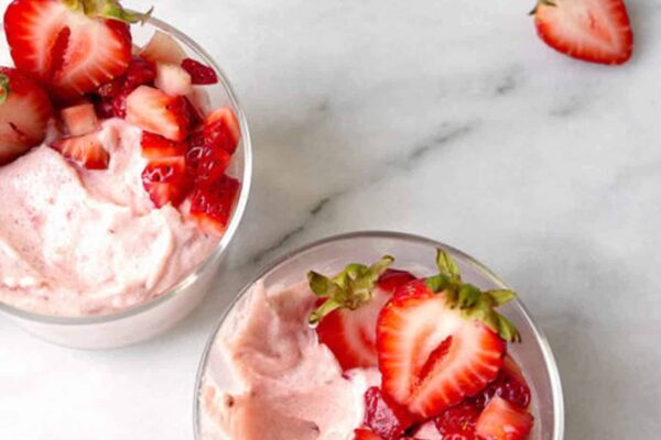 Mousse glacée aux fraises au Thermomix