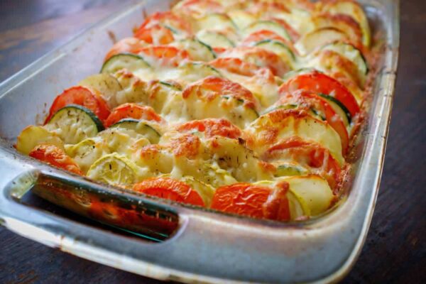 Tian de légumes et mozzarella WW