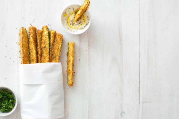 Courgettes croustillantes au four