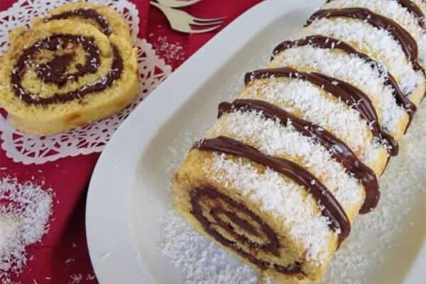 Roulé au Nutella et à la noix de coco au Thermomix