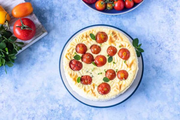Cheesecake salé aux tomates cerises, un délicieux apéritif