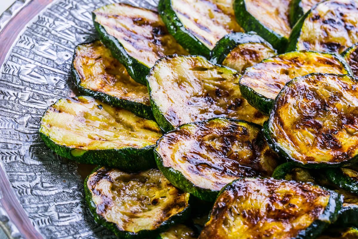 Courgettes Légères grillées à l'ail et au piment