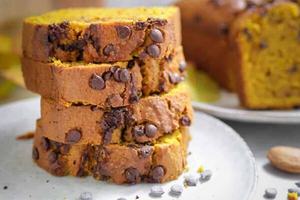 Cake léger au potiron et pépites de chocolat