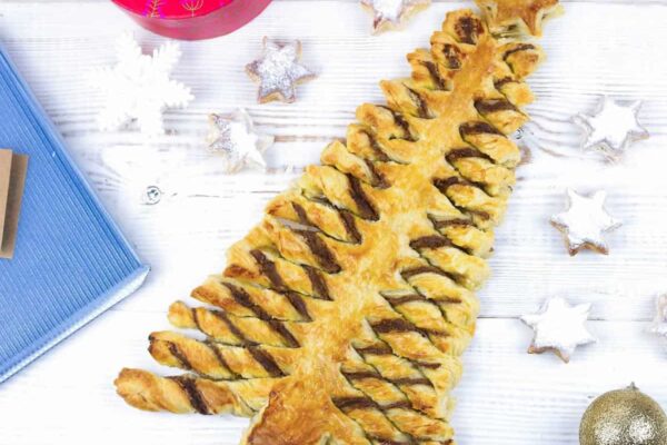 Sapin de Noël feuilleté au Nutella