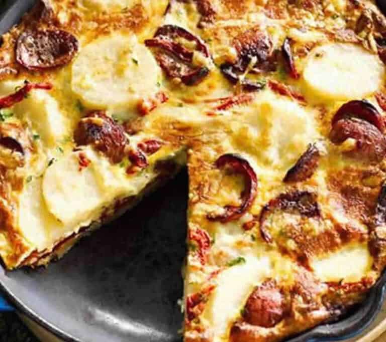 Tarte fine aux pommes de terre et chorizo au Thermomix