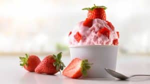 Glace au yaourt et aux fraises au Thermomix : Un délice !