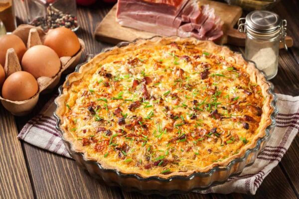 La recette de quiche aux légumes et au bacon au Thermomix pour toute la famille