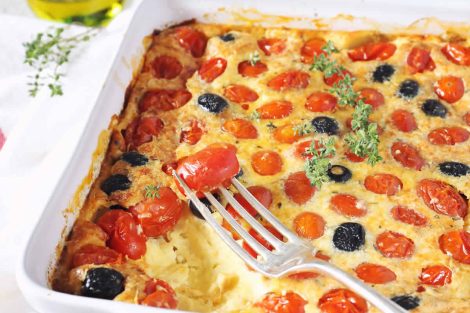 Clafoutis aux tomates cerises et olives au Thermomix : Une recette délicieuse et saine pour l'été !