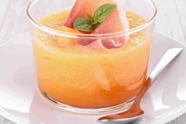 Gaspacho au melon et au jambon au Thermomix