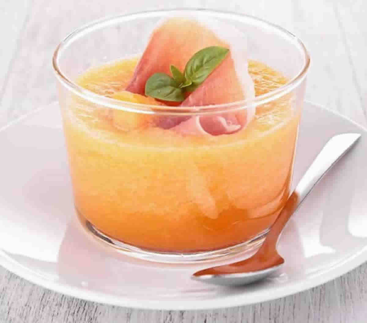 Gaspacho au melon et au jambon au Thermomix