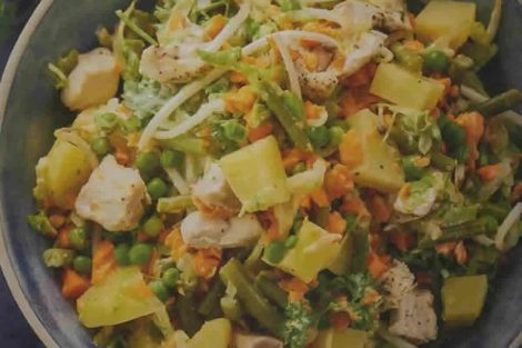 Salade de pommes de terre aux légumes et au poulet au Thermomix : Un plat délicieux pour toutes les occasions !