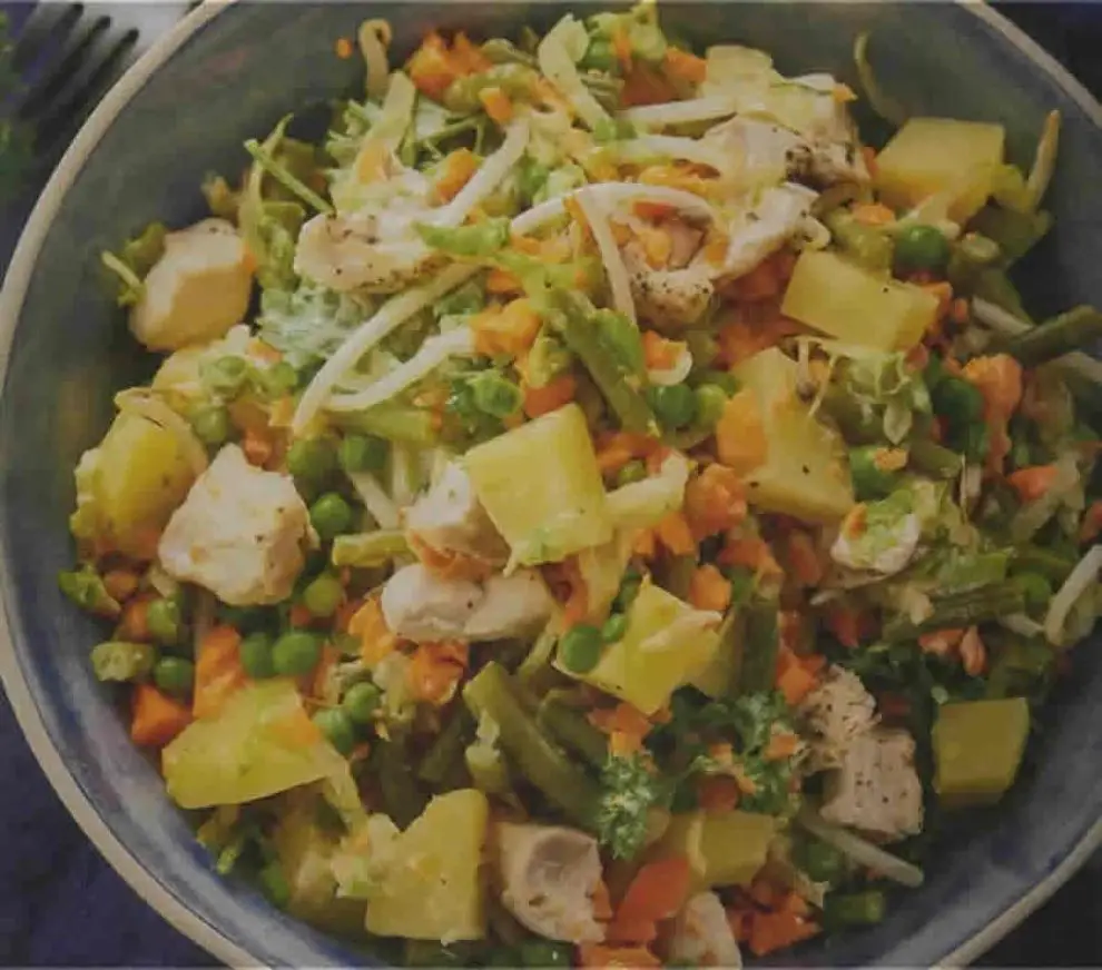 Salade de pommes de terre aux légumes et au poulet au Thermomix : Un plat délicieux pour toutes les occasions !