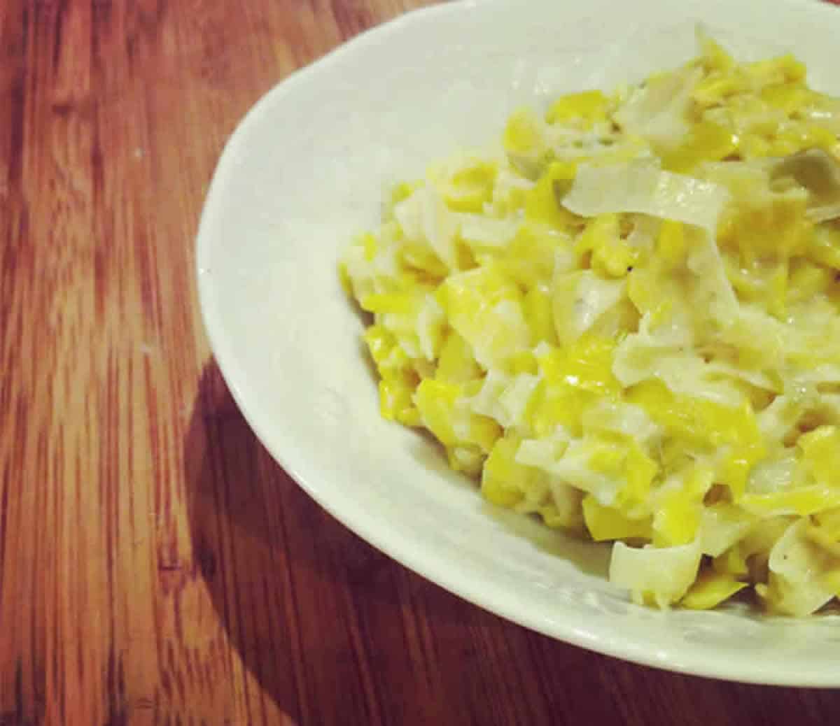 Une recette simple de fondue de poireaux au vin blanc au Thermomix