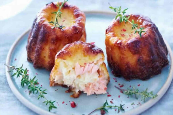 Apéritifs de Noël : Cannelés au saumon fumé au Thermomix