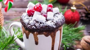 Idées de Desserts de Noël : Mug cake au Nutella