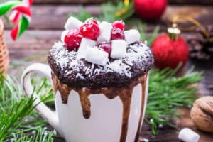 Idées de Desserts de Noël : Mug cake au Nutella
