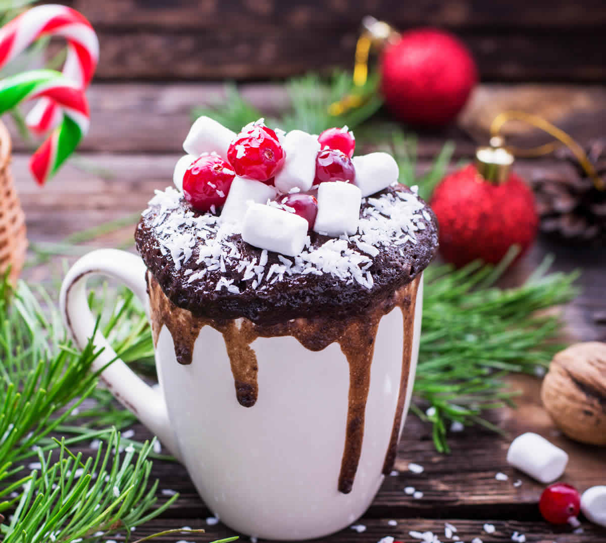 Idées de Desserts de Noël : Mug cake au Nutella