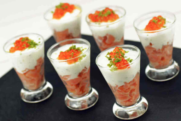 Verrines de saumon et mascarpone au Thermomix - recette facile et rapide