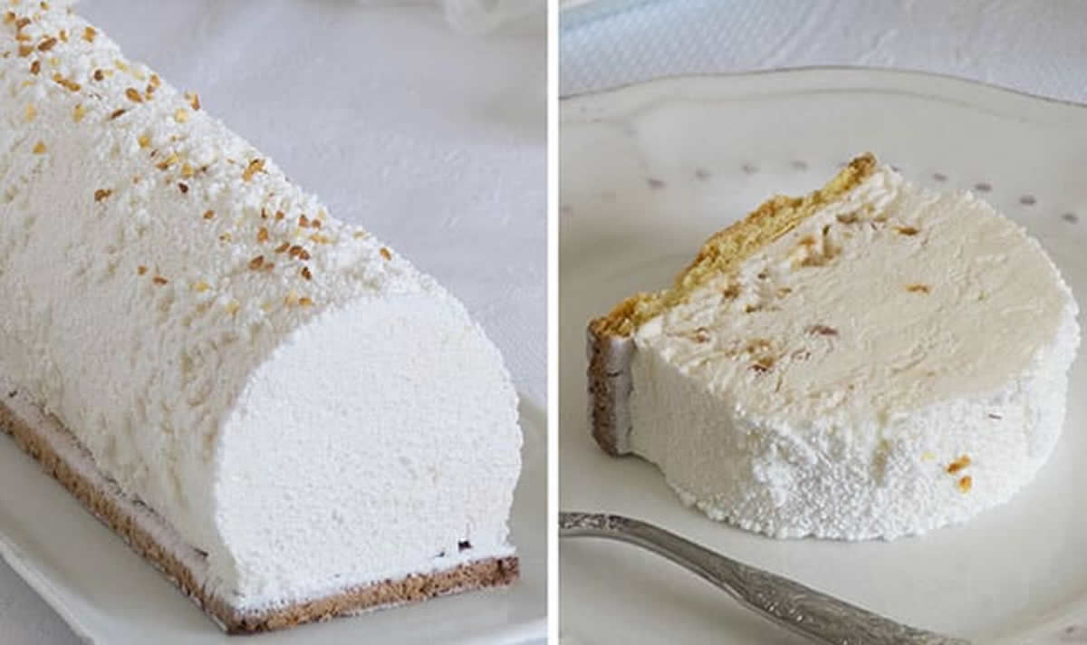 Bûche de Noël : Bûche au nougat glacé au Thermomix