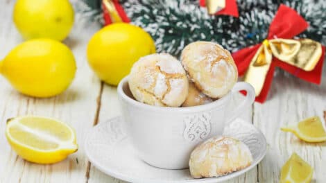 Friandises de Noël : Biscuits craquelés au citron et yaourt au Thermomix