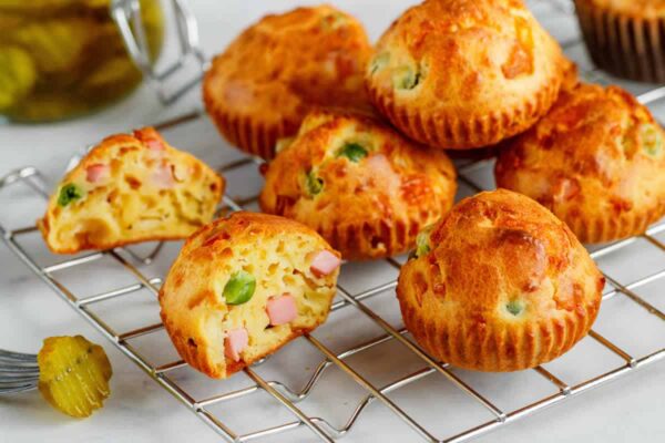 Muffins salés au jambon et petits pois au Thermomix : Un régal copieux
