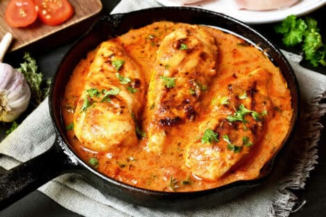 Filets de poulet légers à la crème de tomate : Un délice pour les amateurs de cuisine saine