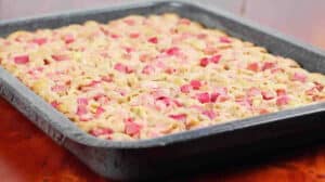 Gâteau moelleux à la rhubarbe : Douceur acidulée pour un goûter réconfortant