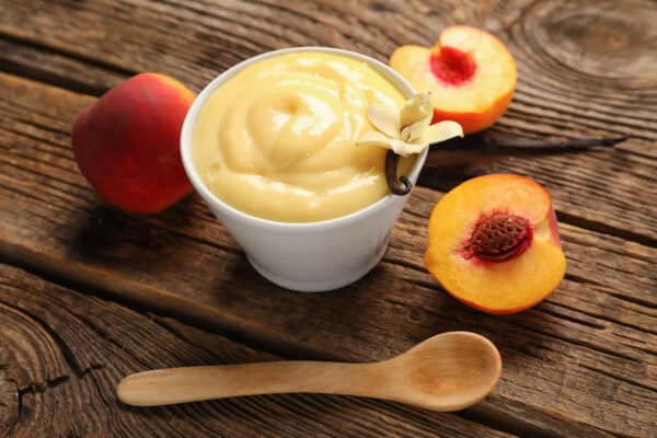 Mousse de mascarpone aux pêches - Douceur fruitée et crémeuse