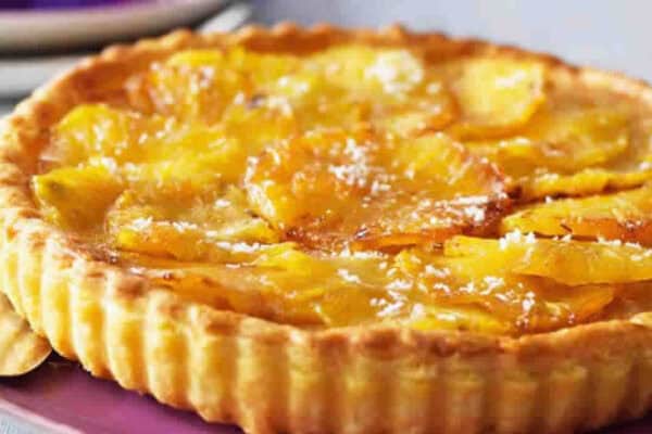 Tarte Flan à l’ananas et à la noix de coco : Un dessert exotique qui enchantera vos papilles