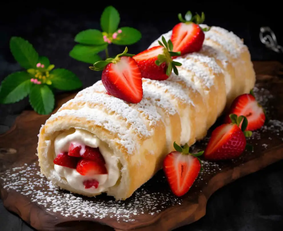 Gâteau roulé aux fraises : Un dessert tout doux et fruité