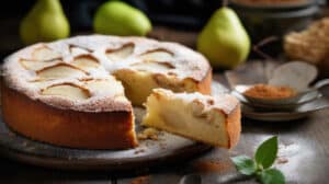 Gâteau aux poires et au mascarpone : Une fusion crémeuse et fruitée