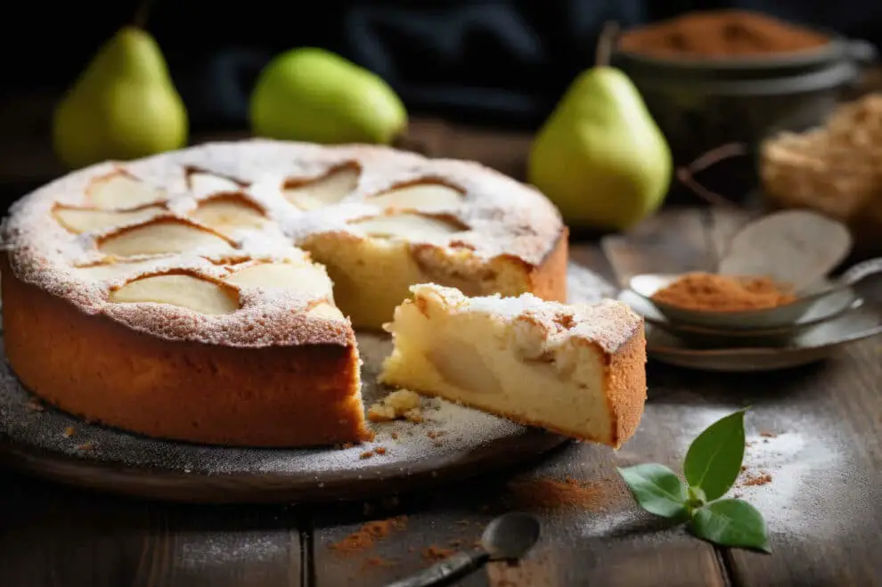 Gâteau aux poires et au mascarpone : Une fusion crémeuse et fruitée