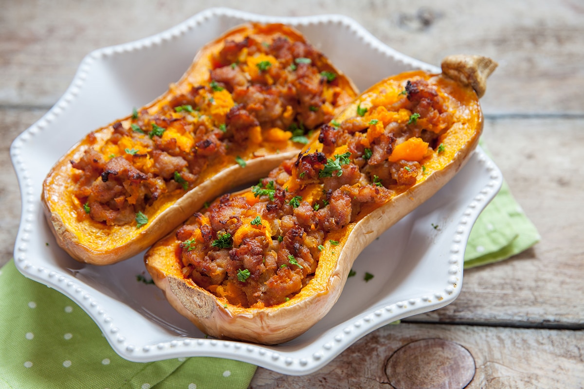 Un régal automnal : Découvrez la recette de butternut farcie aux lardons