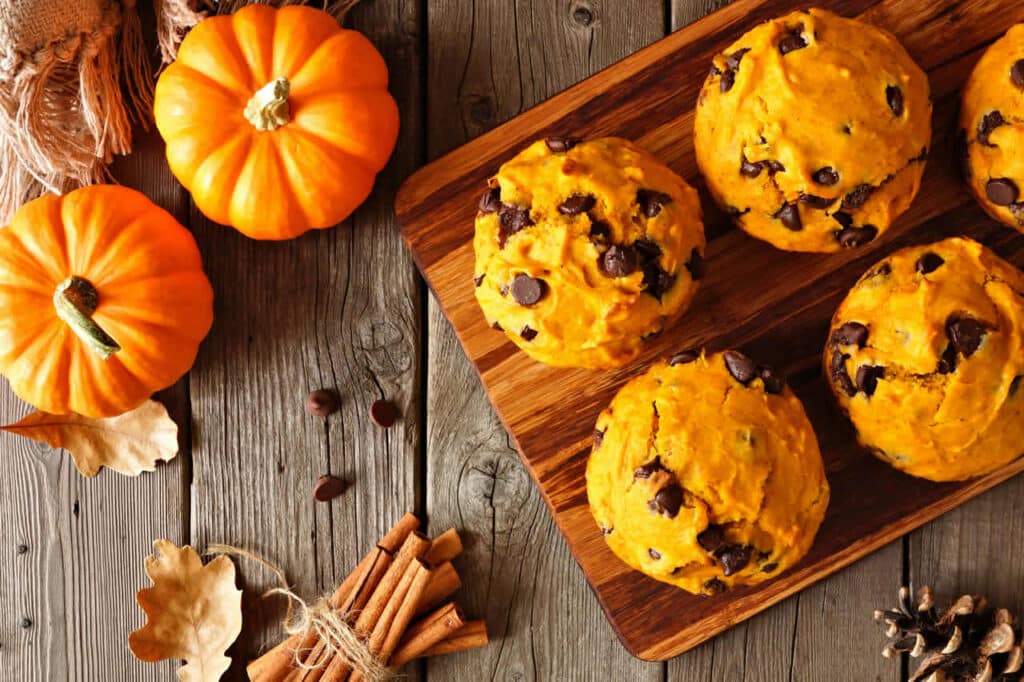 Muffins à la citrouille et pépites de chocolat : L'automne en une bouchée