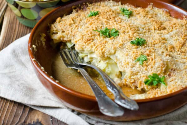 Gratin au Chou Vert et Fromage