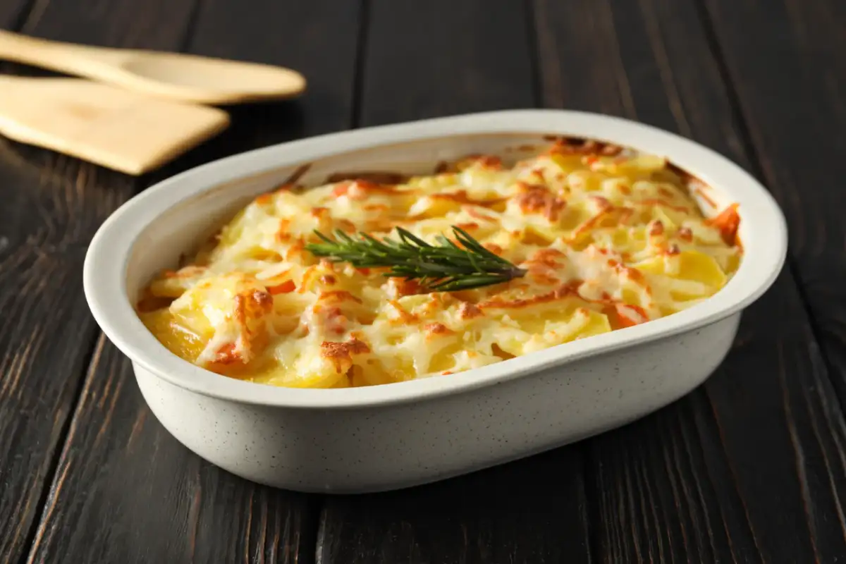 Gratin de patates douces au lait de coco
