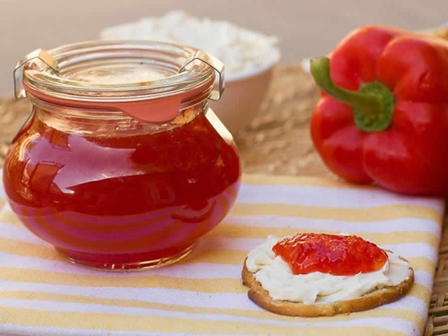 Confiture de poivron au safran au thermomix